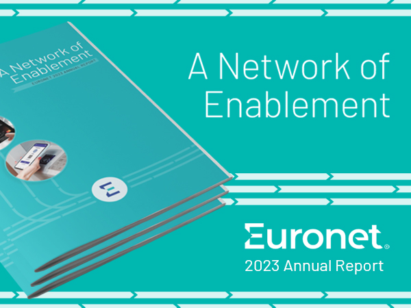 An image promoting the Euronet 2023 Annual Report