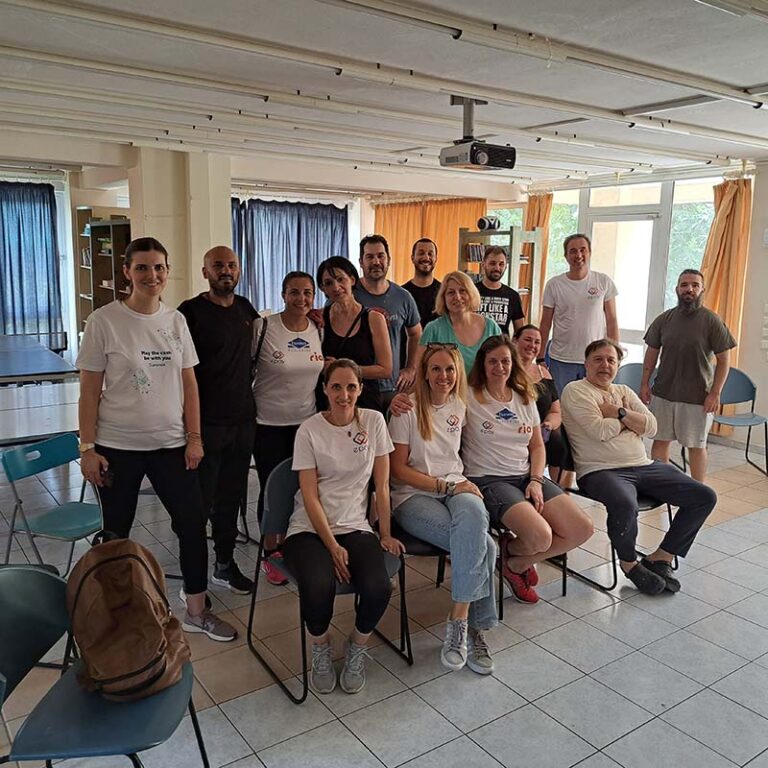 An image of Euronet employees serving at a Day of Caring in Greece