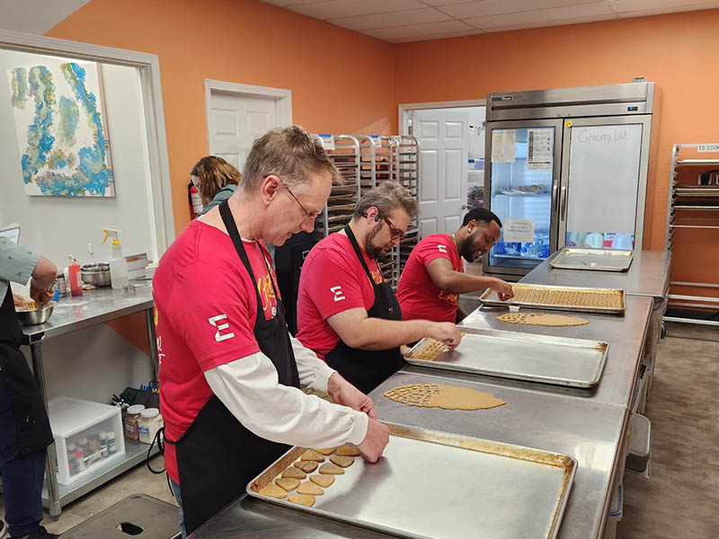 A photo of Euronet employees at one of their Days of Caring during the 2025 holiday season