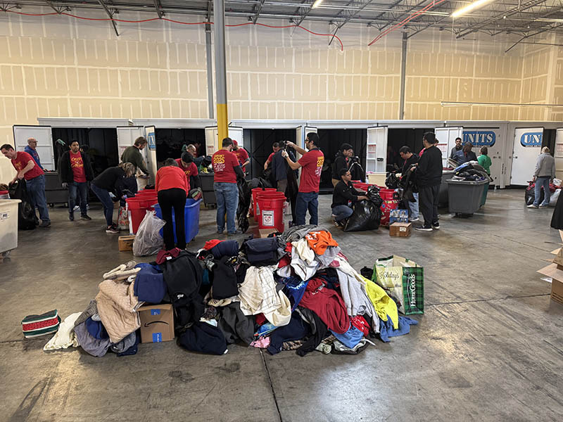 A photo of Euronet employees at one of their Days of Caring during the 2025 holiday season