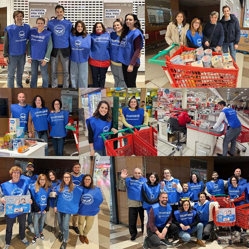 A photo of Euronet employees in Spain at their Day of Caring in 2023