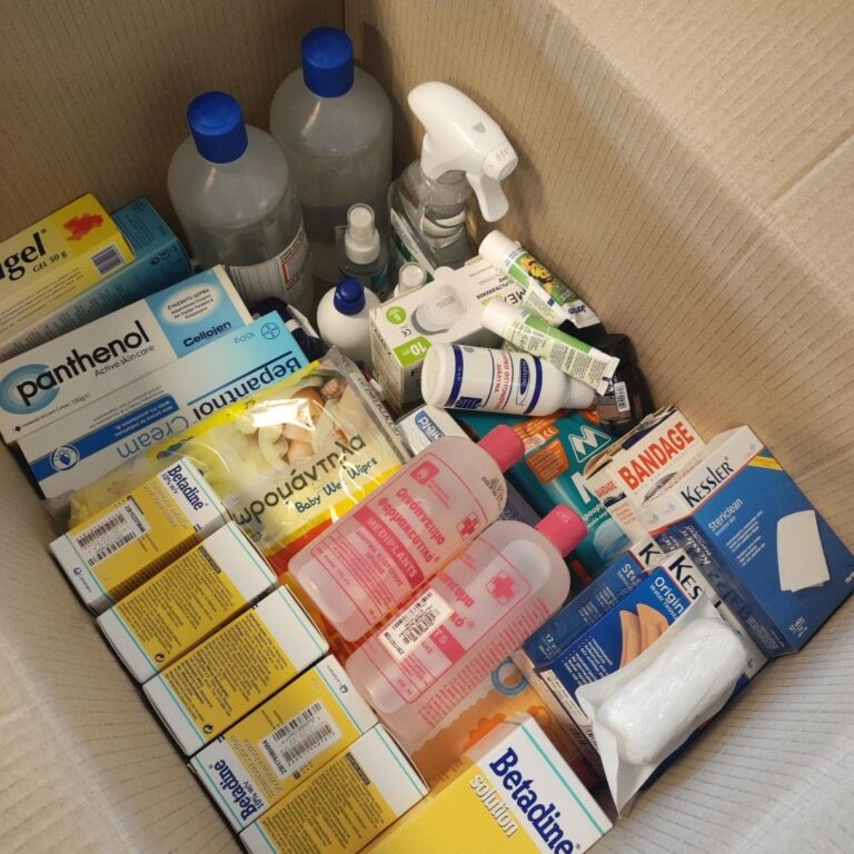 Images of donations Euronet Greece made to local relief efforts
